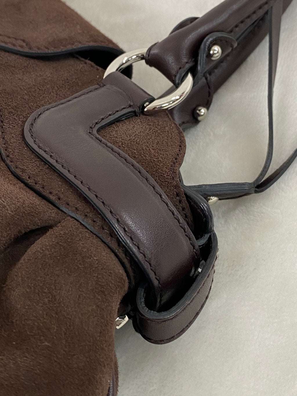 FERRAGAMO Suede Handbag
