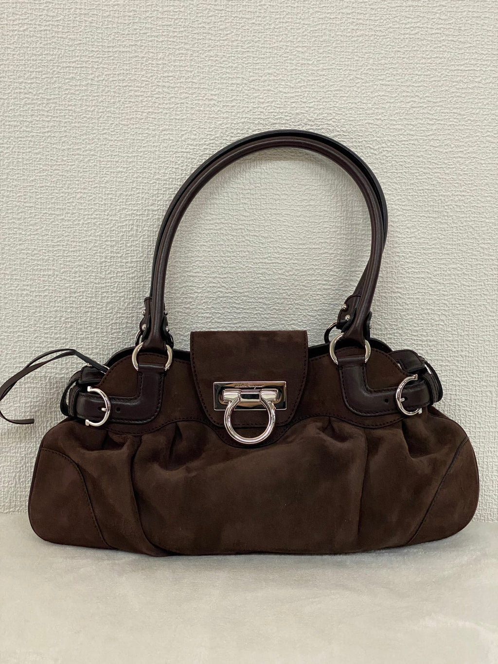 FERRAGAMO Suede Handbag