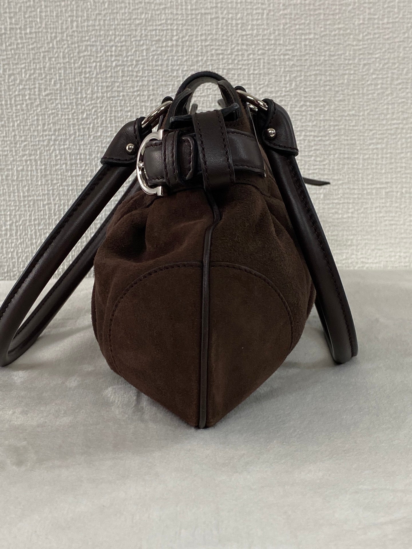 FERRAGAMO Suede Handbag