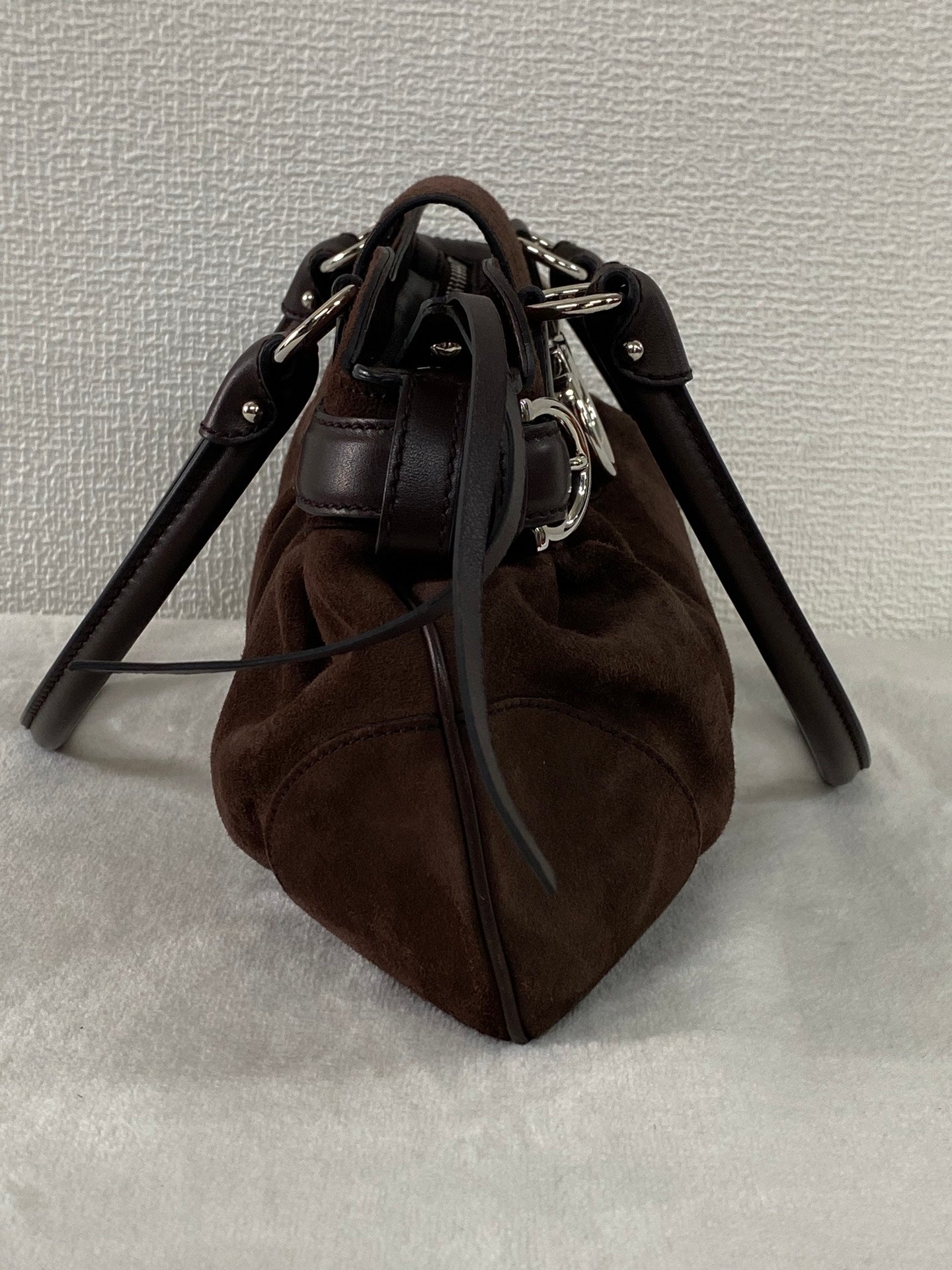 FERRAGAMO Suede Handbag