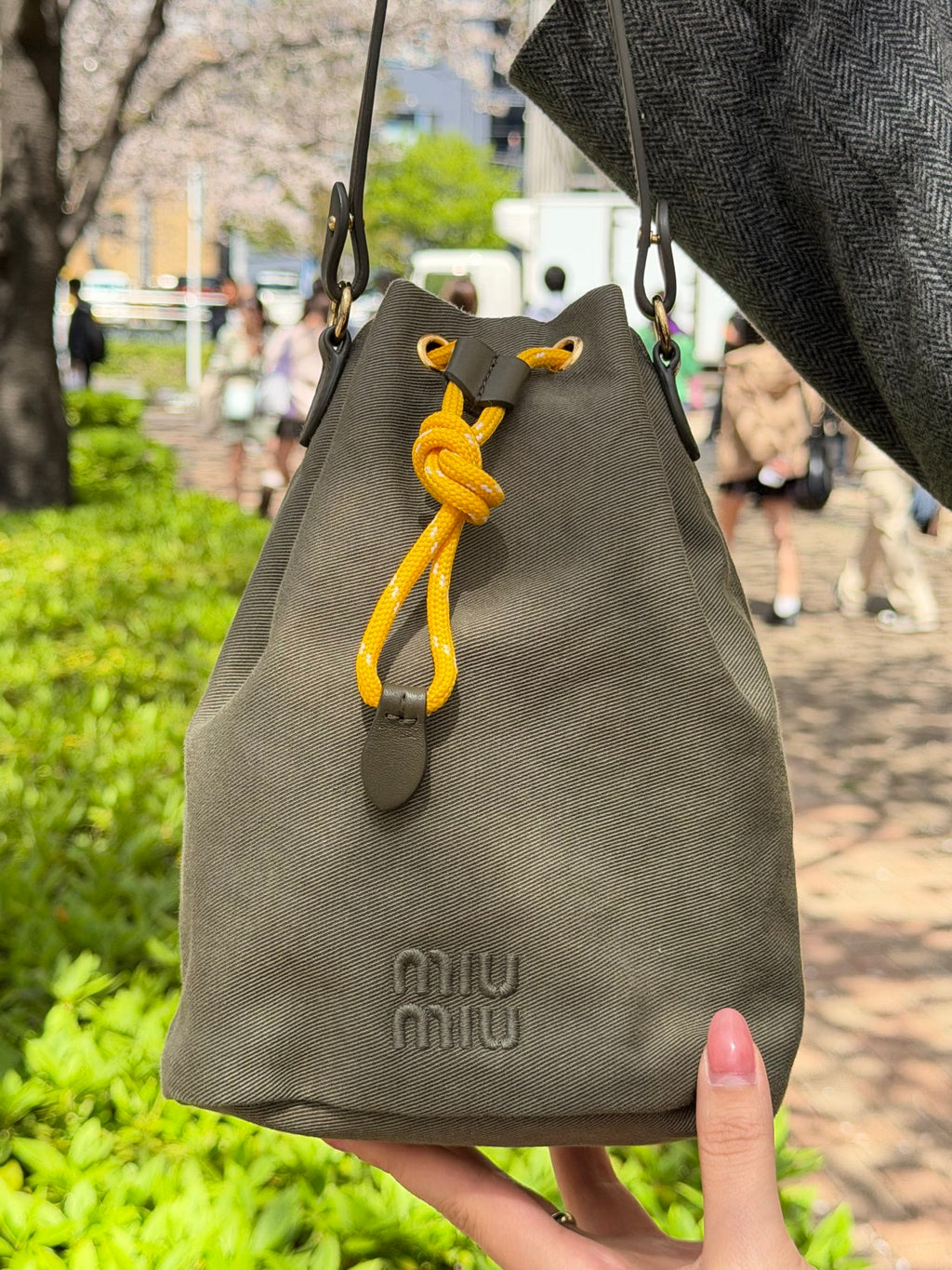 MIUMIU Canvas Bucket Handbag