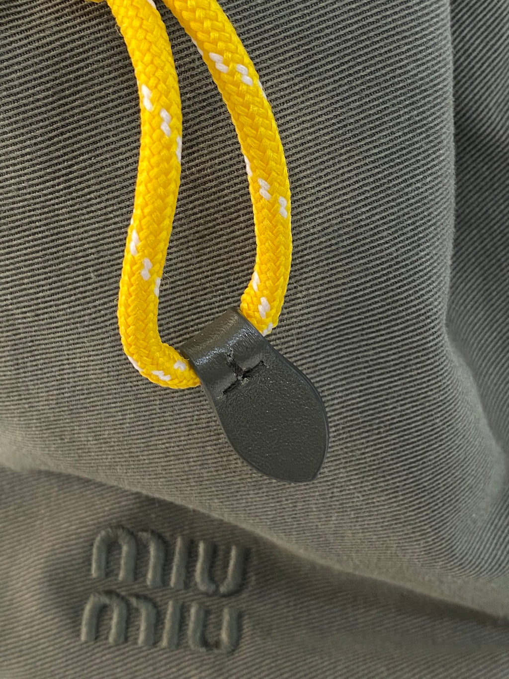 MIUMIU Canvas Bucket Handbag