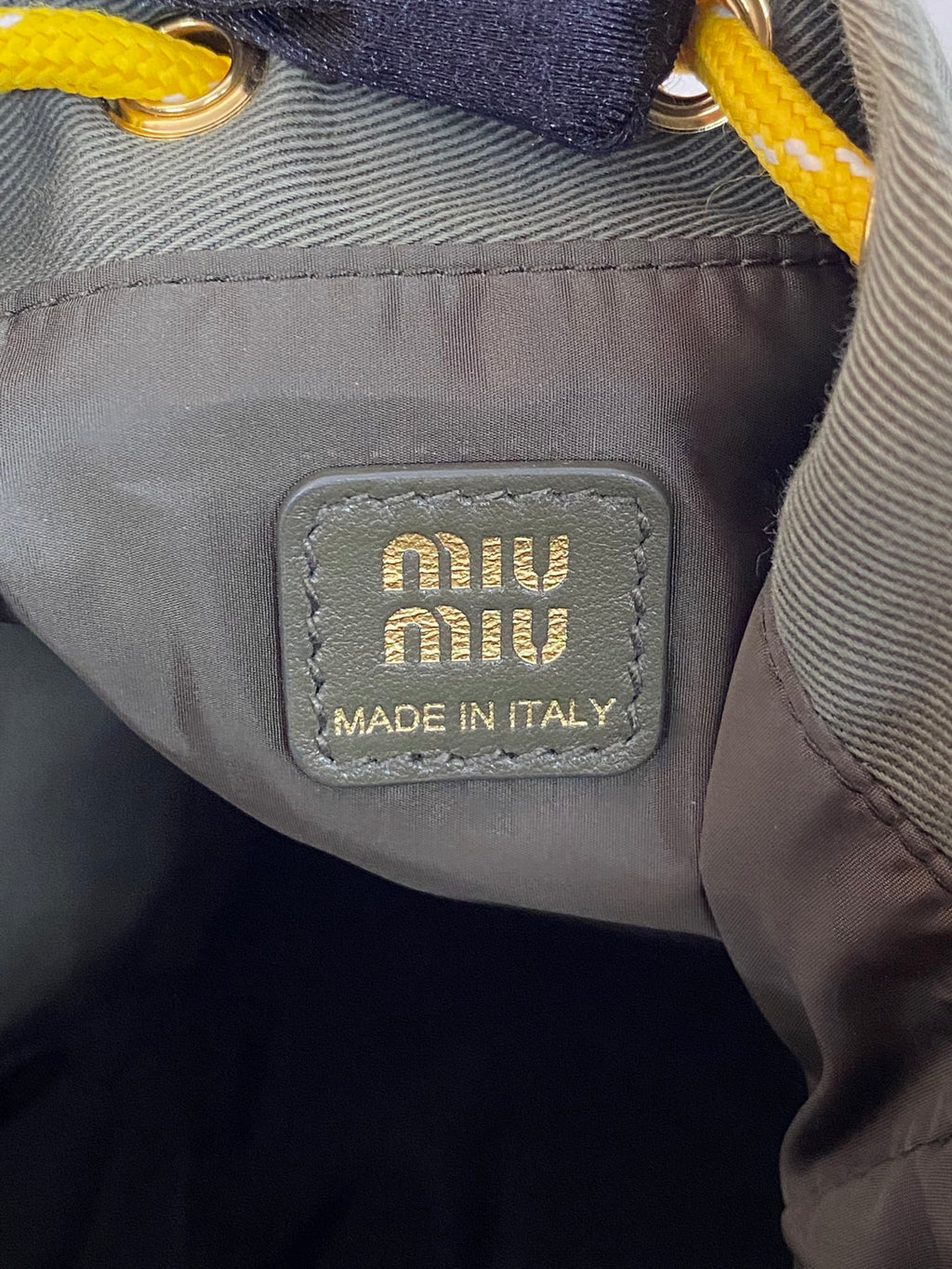 MIUMIU Canvas Bucket Handbag