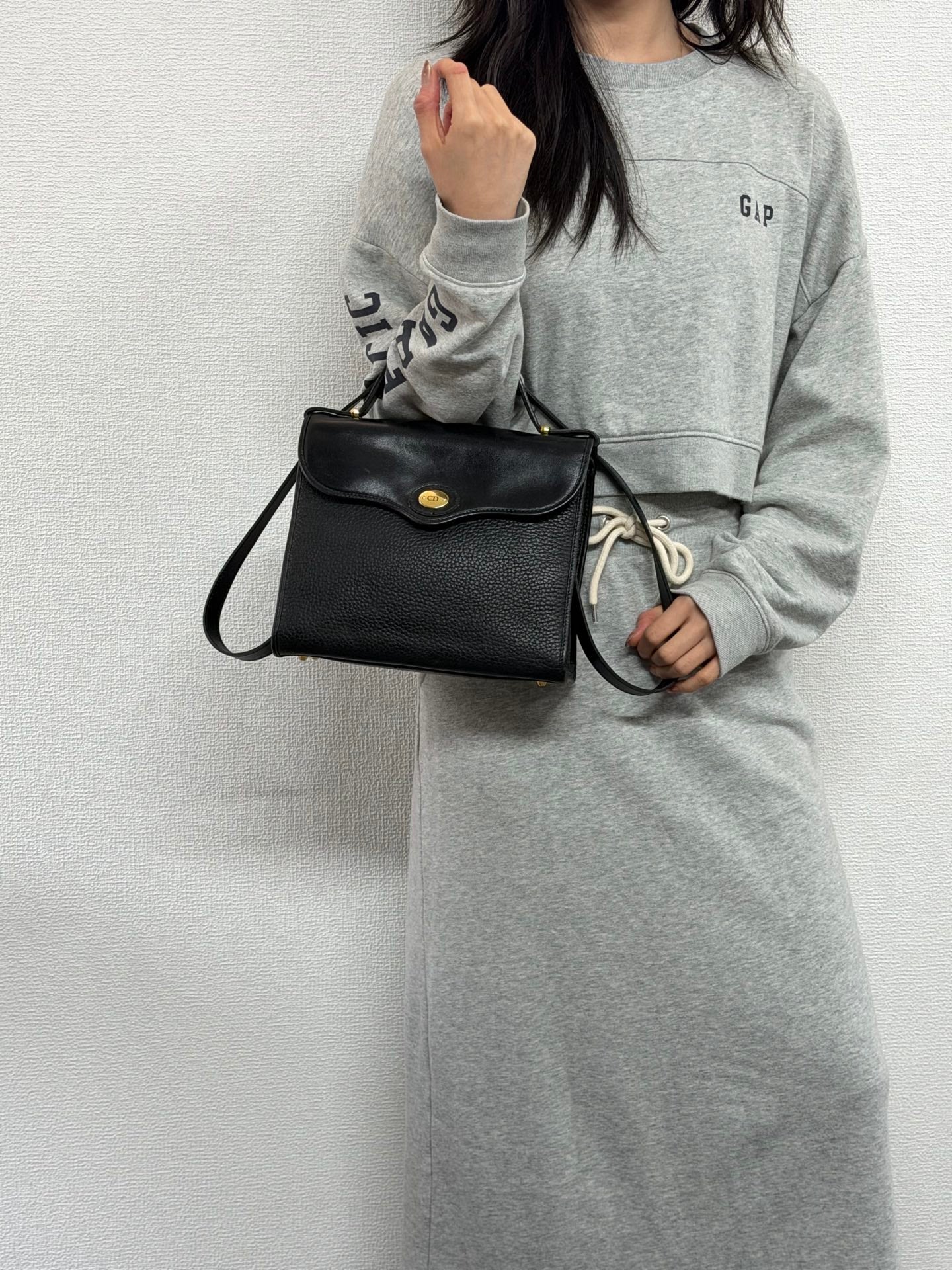 CHRISTIAN DIOR 2way Kelly Caiver Handbag