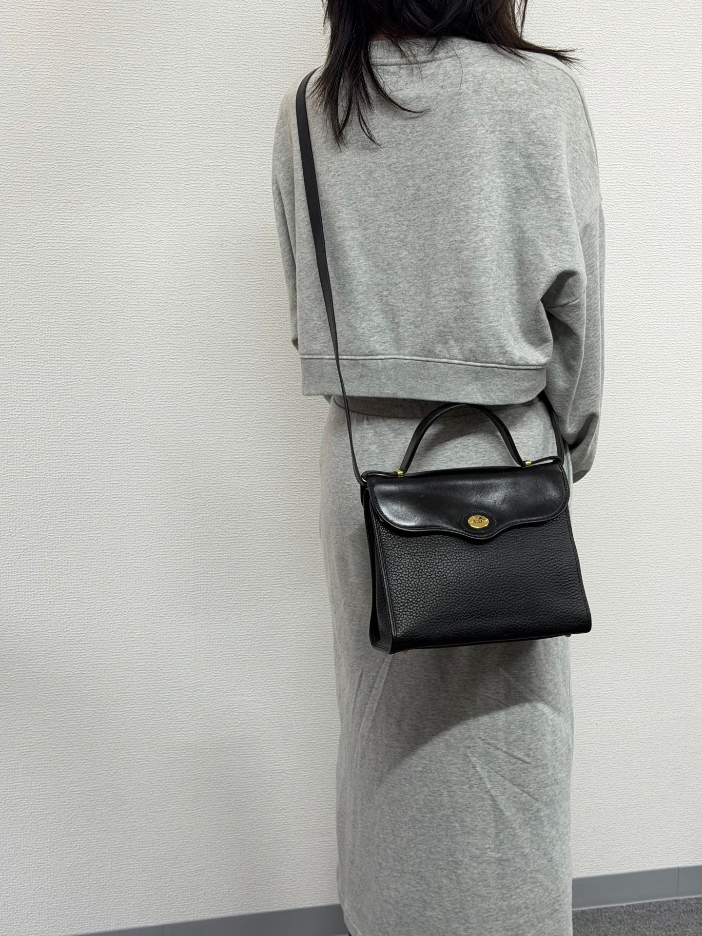 CHRISTIAN DIOR 2way Kelly Caiver Handbag