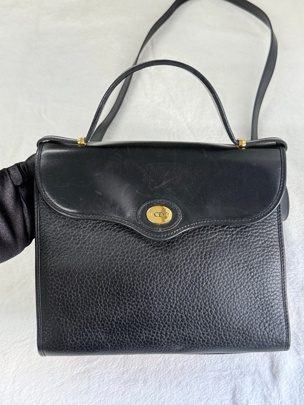 CHRISTIAN DIOR 2way Kelly Caiver Handbag