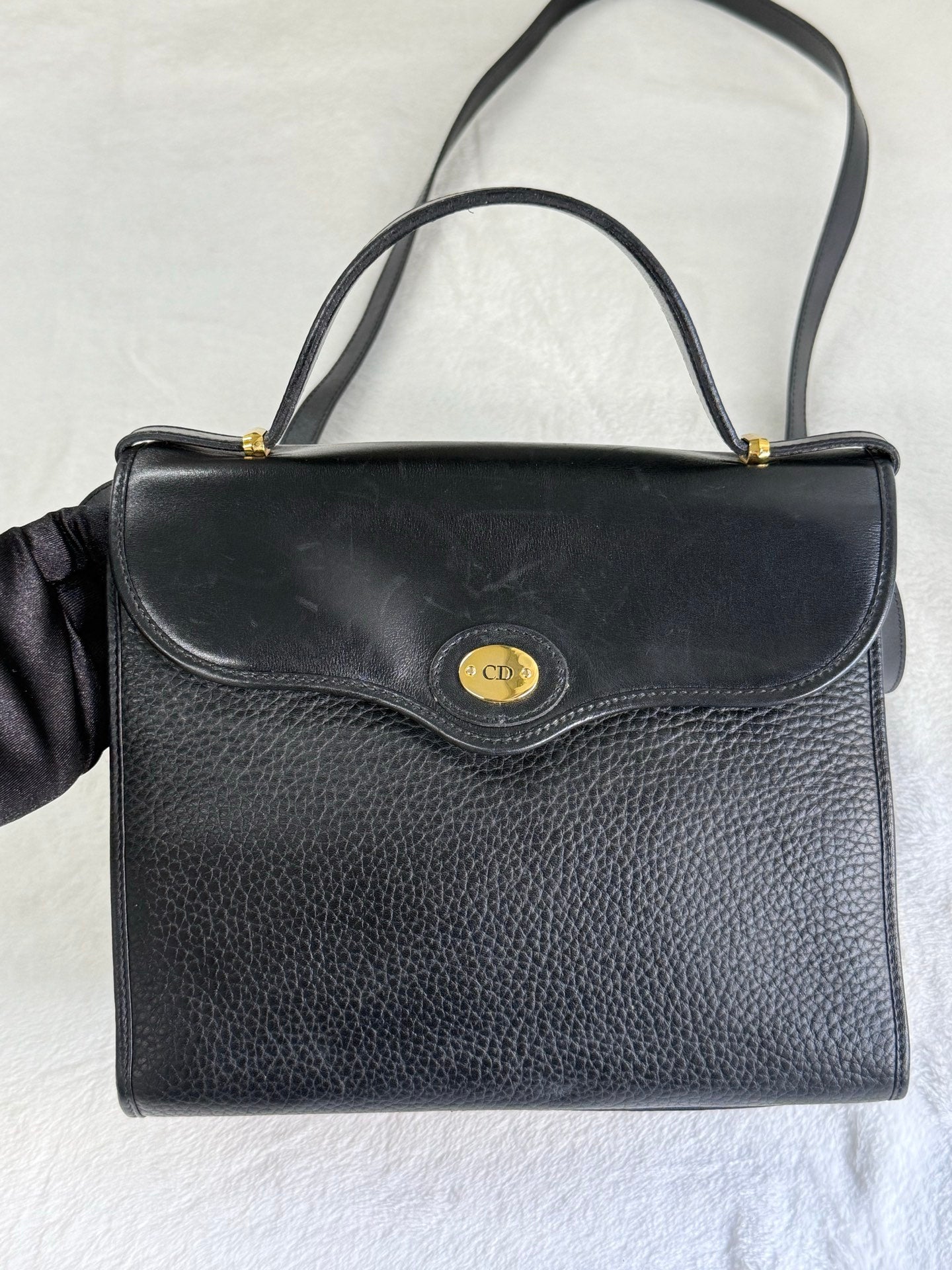 CHRISTIAN DIOR 2way Kelly Caiver Handbag
