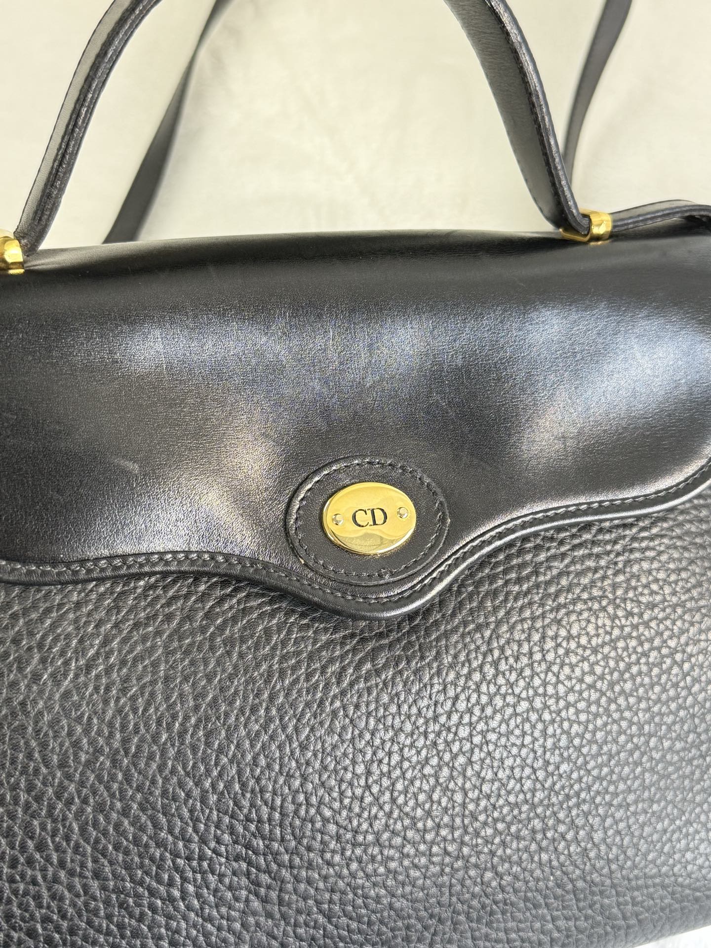 CHRISTIAN DIOR 2way Kelly Caiver Handbag