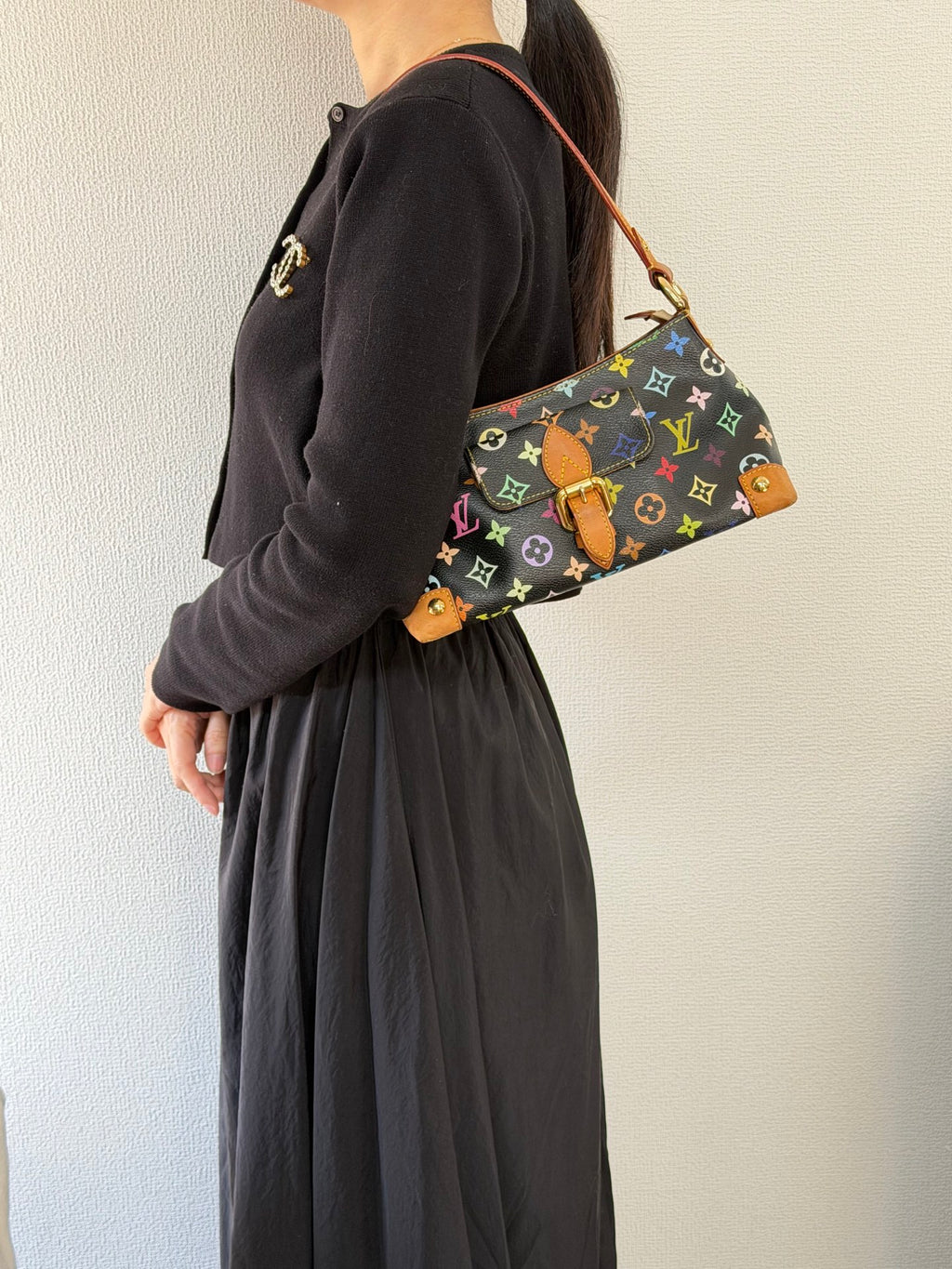 LOUIS VUITTON x Murakami Takashi Multicolor Black Cambridge Bag