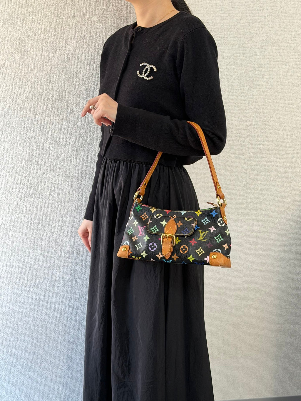 LOUIS VUITTON x Murakami Takashi Multicolor Black Cambridge Bag