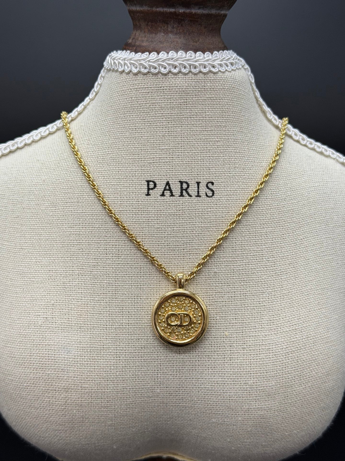 CHRISTIAN DIOR  Logo Necklace