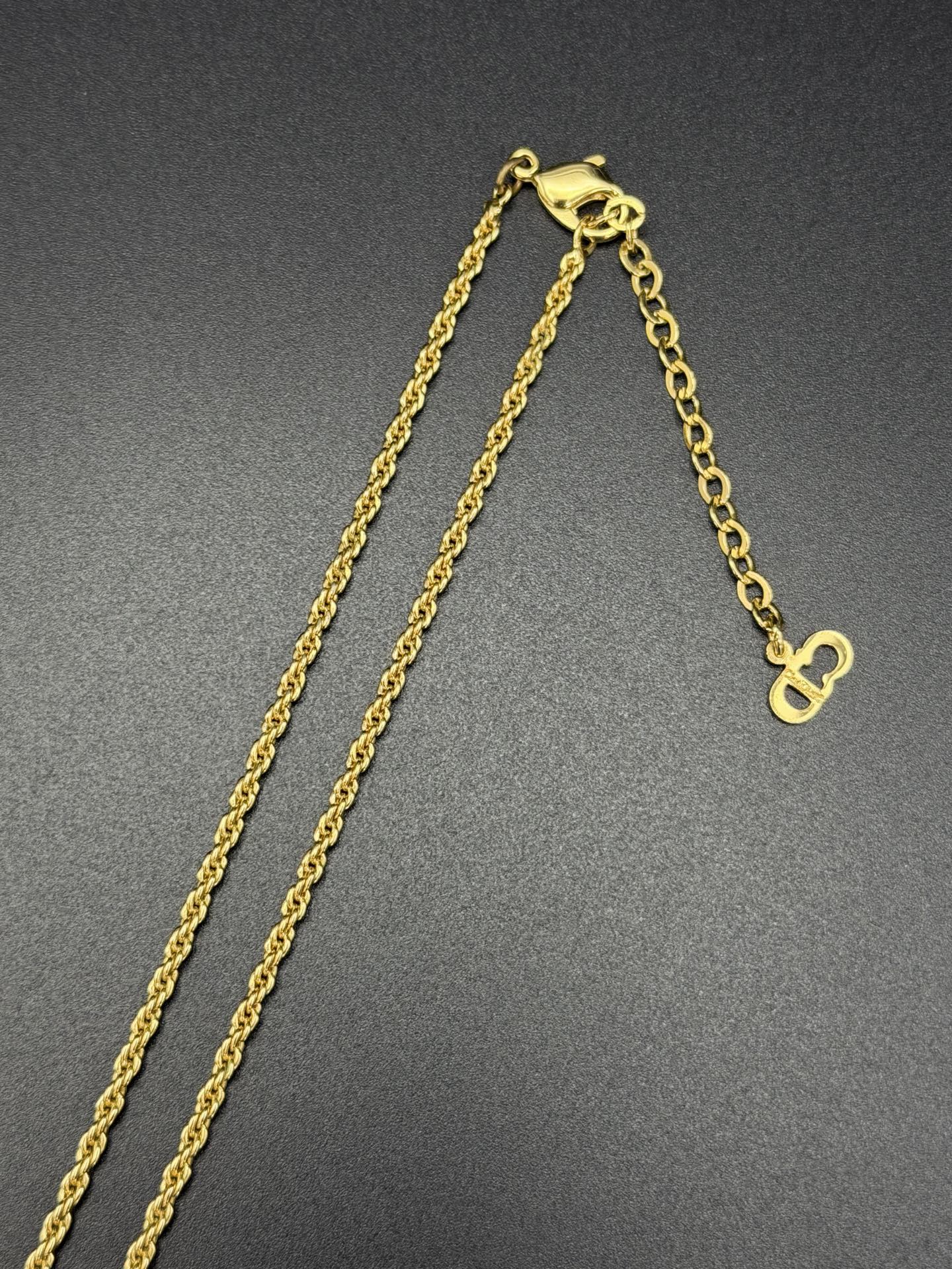 CHRISTIAN DIOR  Logo Necklace