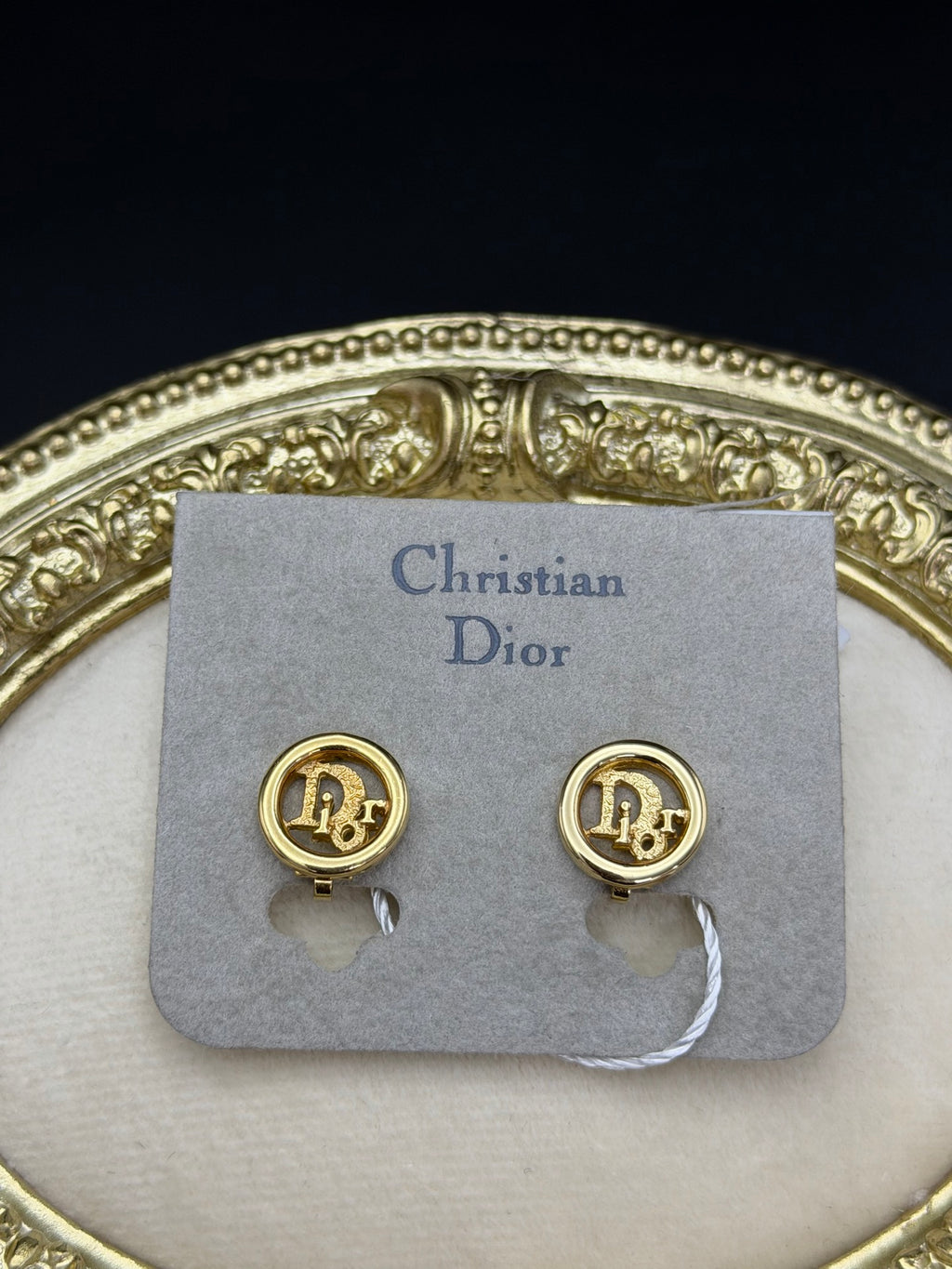 CHRISTIAN DIOR CD Logo Ear Clips