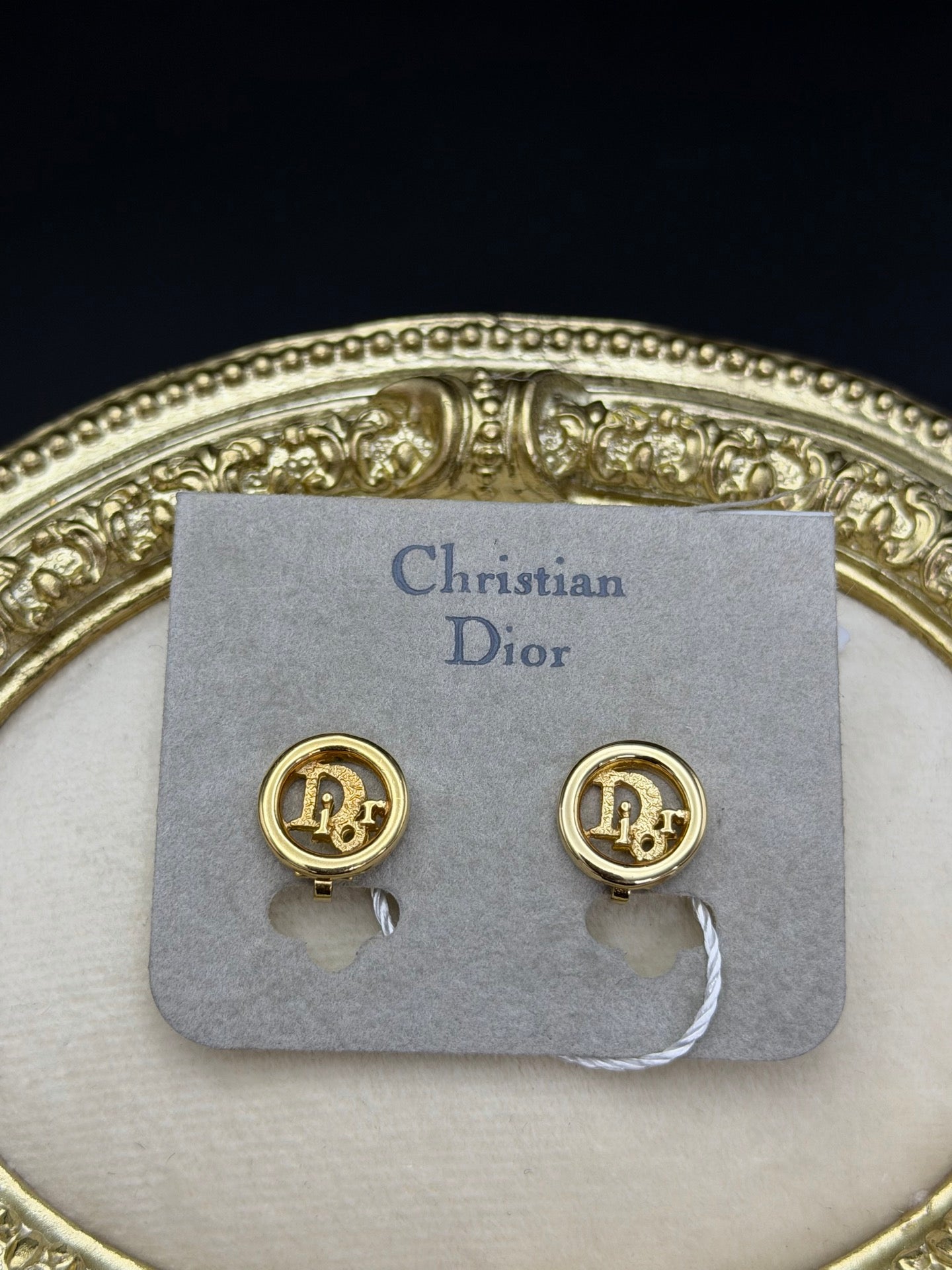 CHRISTIAN DIOR CD Logo Ear Clips