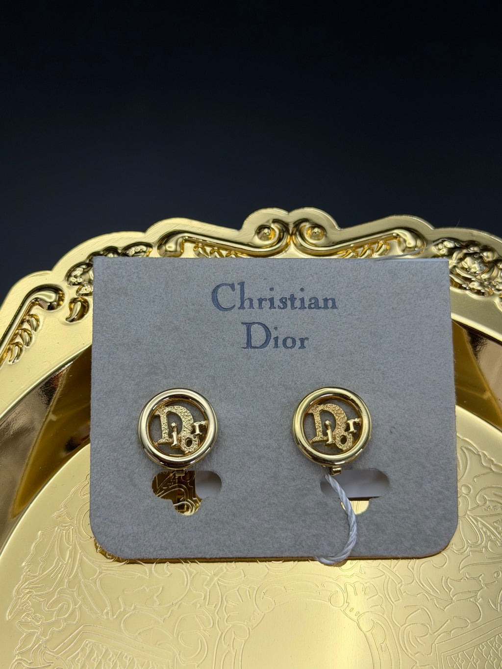 CHRISTIAN DIOR CD Logo Ear Clips