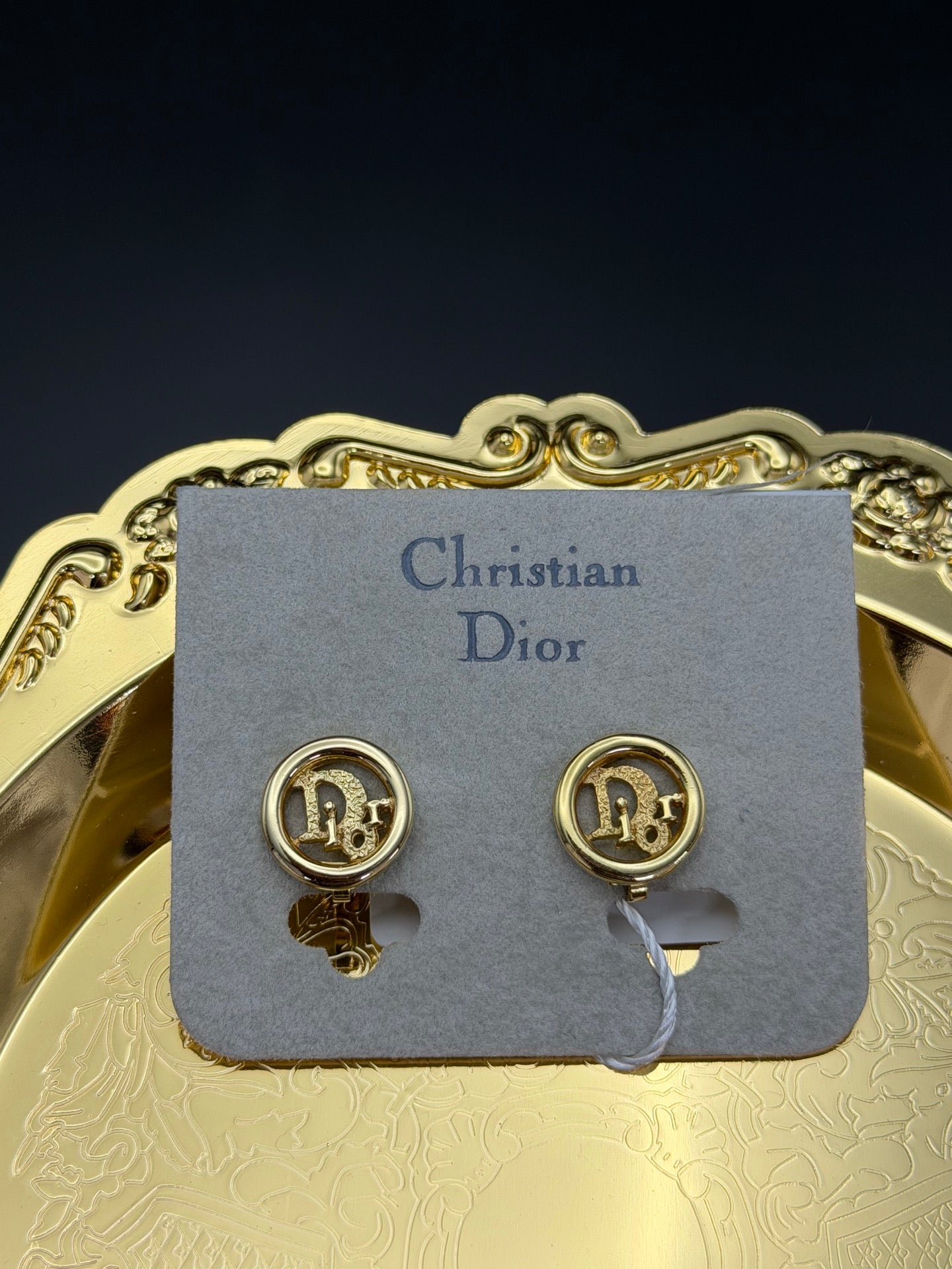 CHRISTIAN DIOR CD Logo Ear Clips