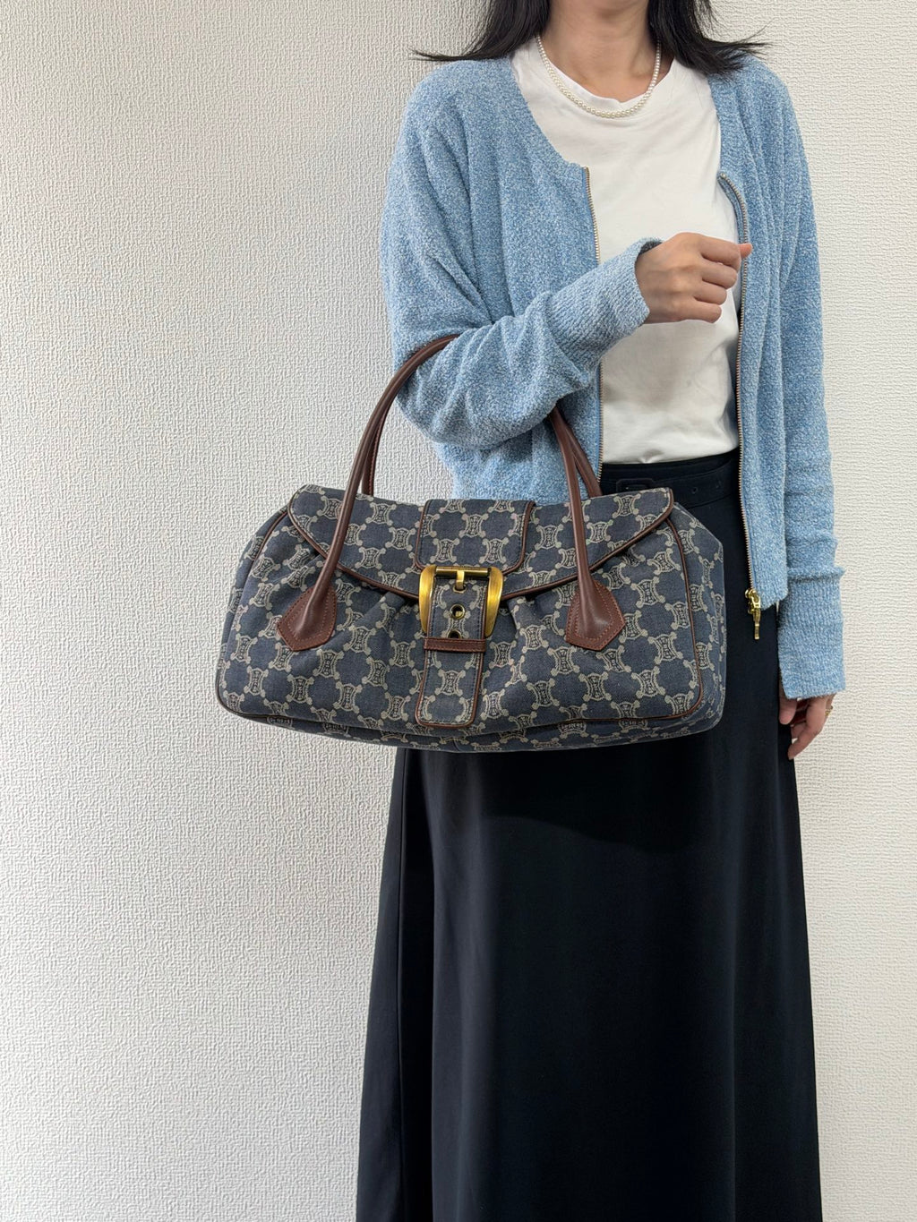 CELINE Macadam Denim  Handbag