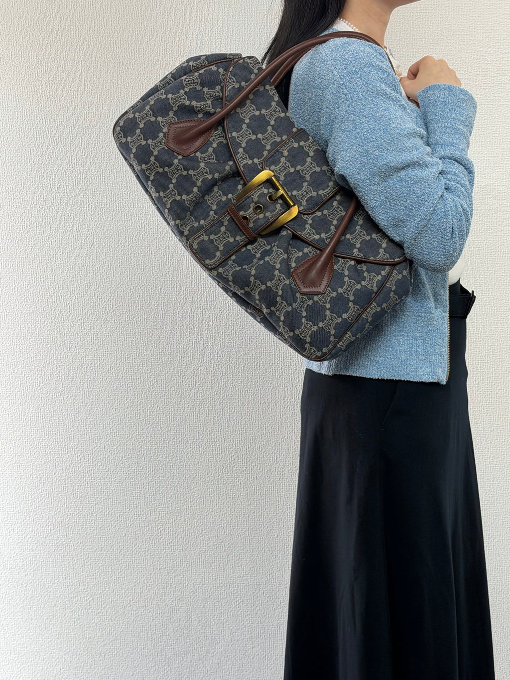 CELINE Macadam Denim  Handbag