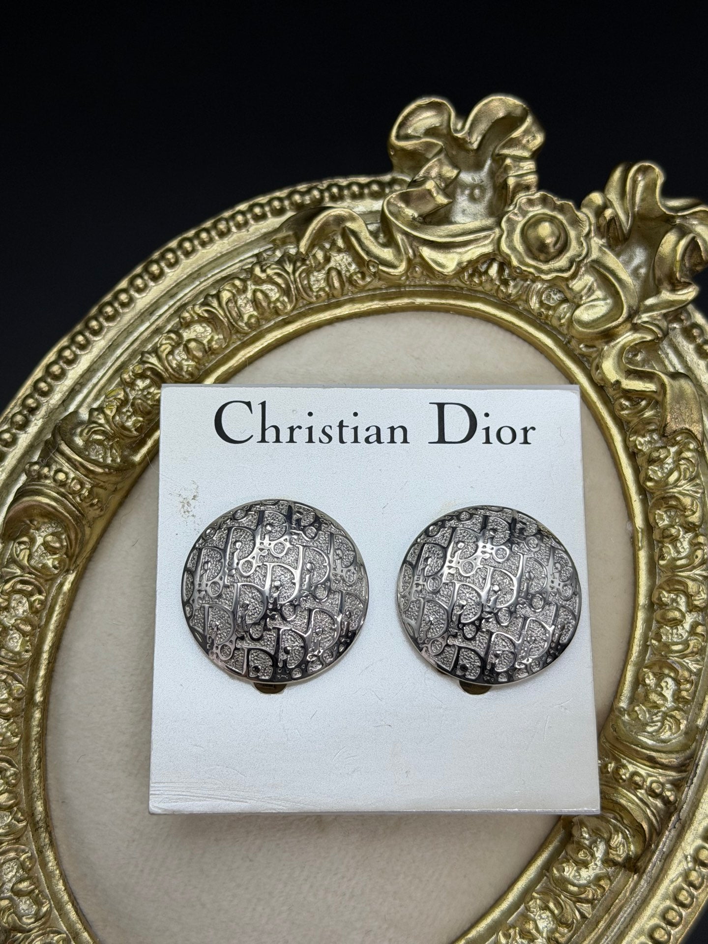CHRISTIAN DIOR Oblique Logo Ear Clip
