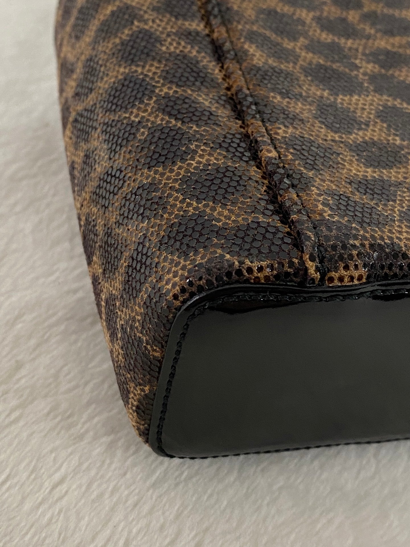 LOEWE Leopard Pattern Vinyl Mini Box