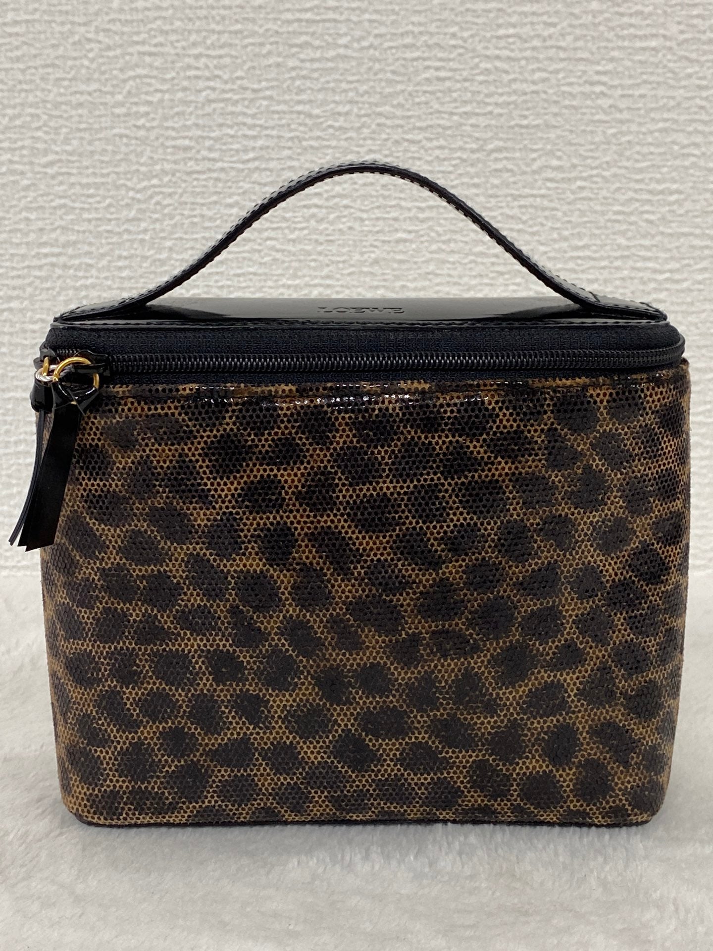 LOEWE Leopard Pattern Vinyl Mini Box