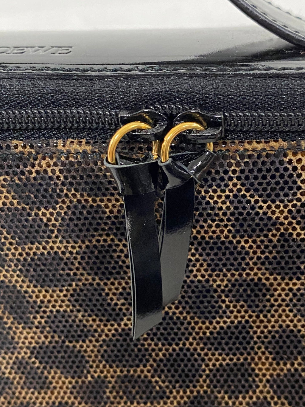 LOEWE Leopard Pattern Vinyl Mini Box