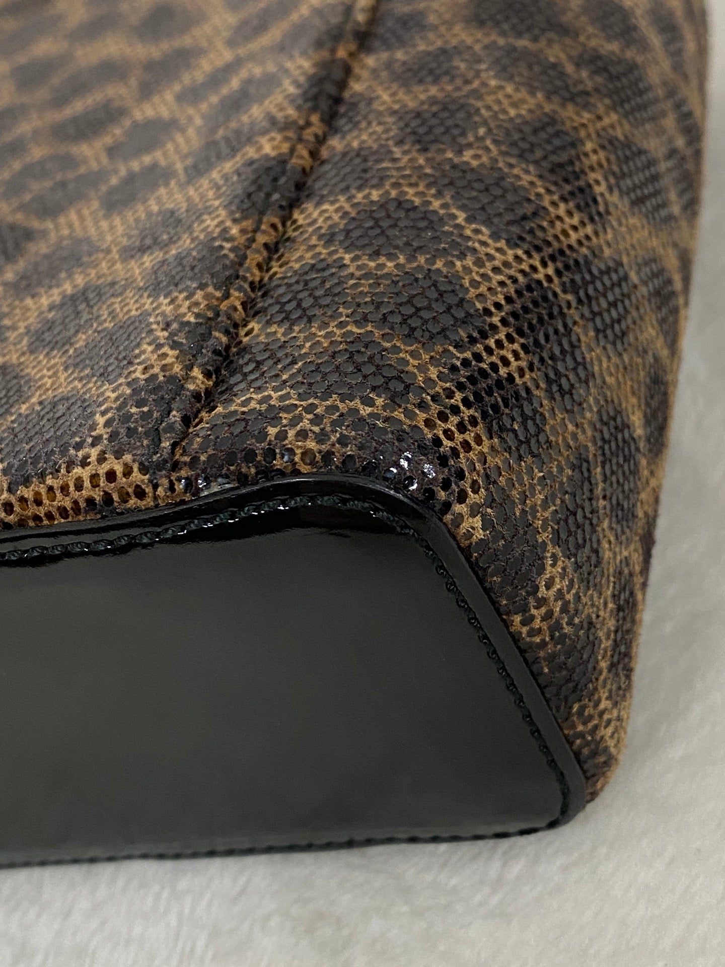 LOEWE Leopard Pattern Vinyl Mini Box