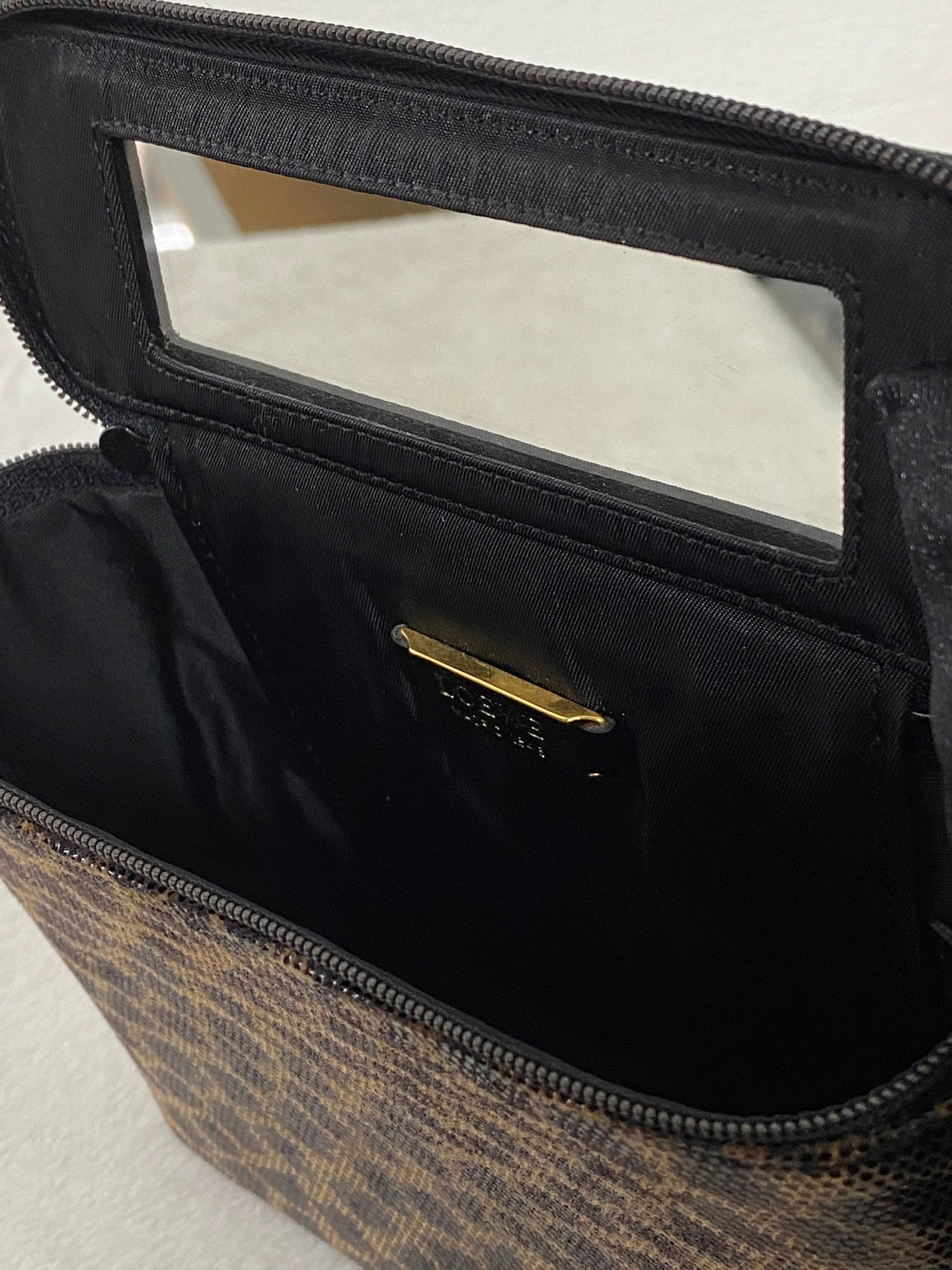 LOEWE Leopard Pattern Vinyl Mini Box