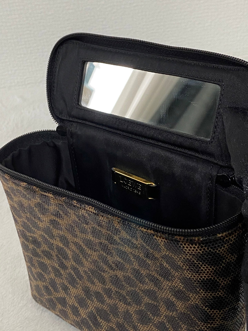 LOEWE Leopard Pattern Vinyl Mini Box