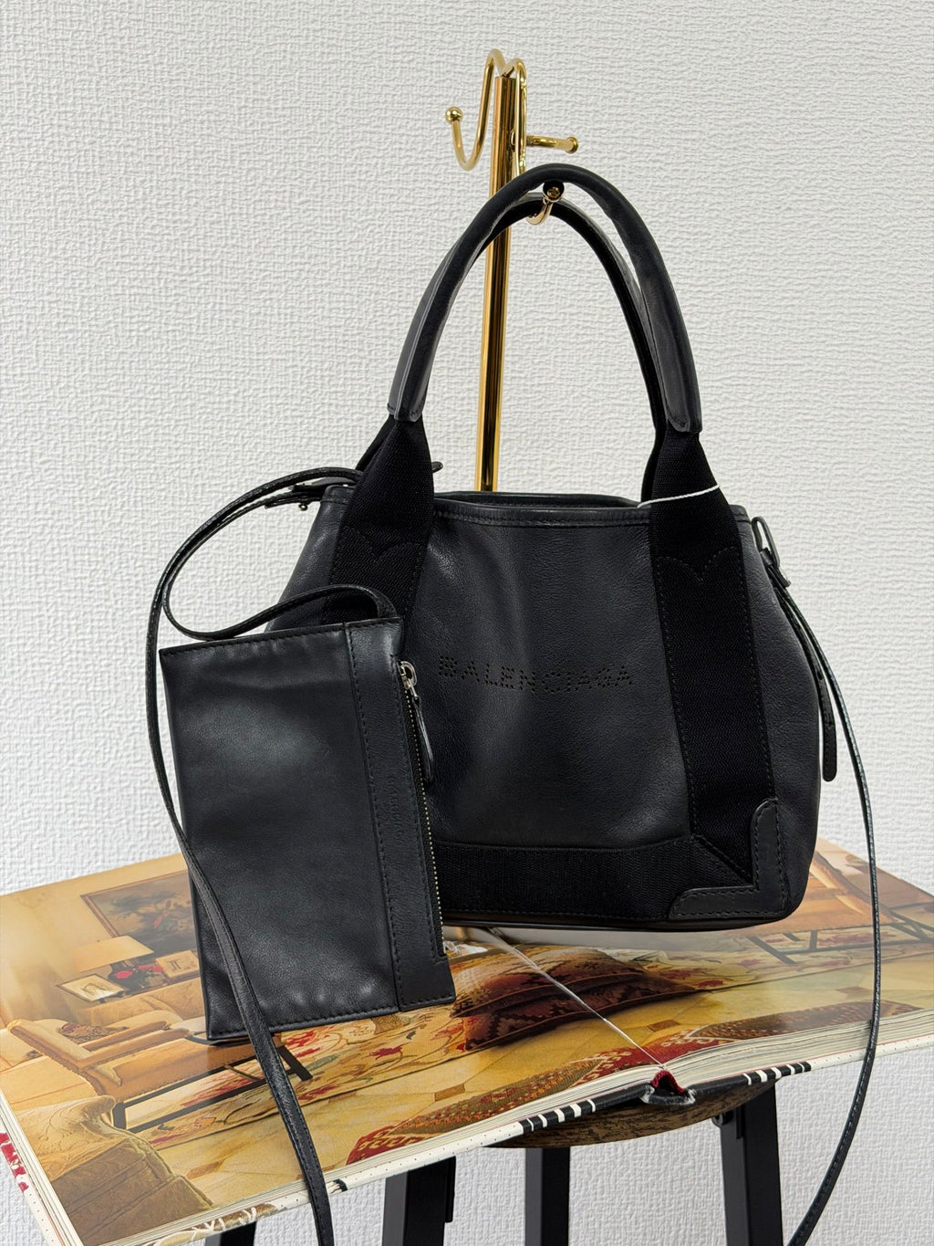 Balenciaga Navy Cabas Totebag