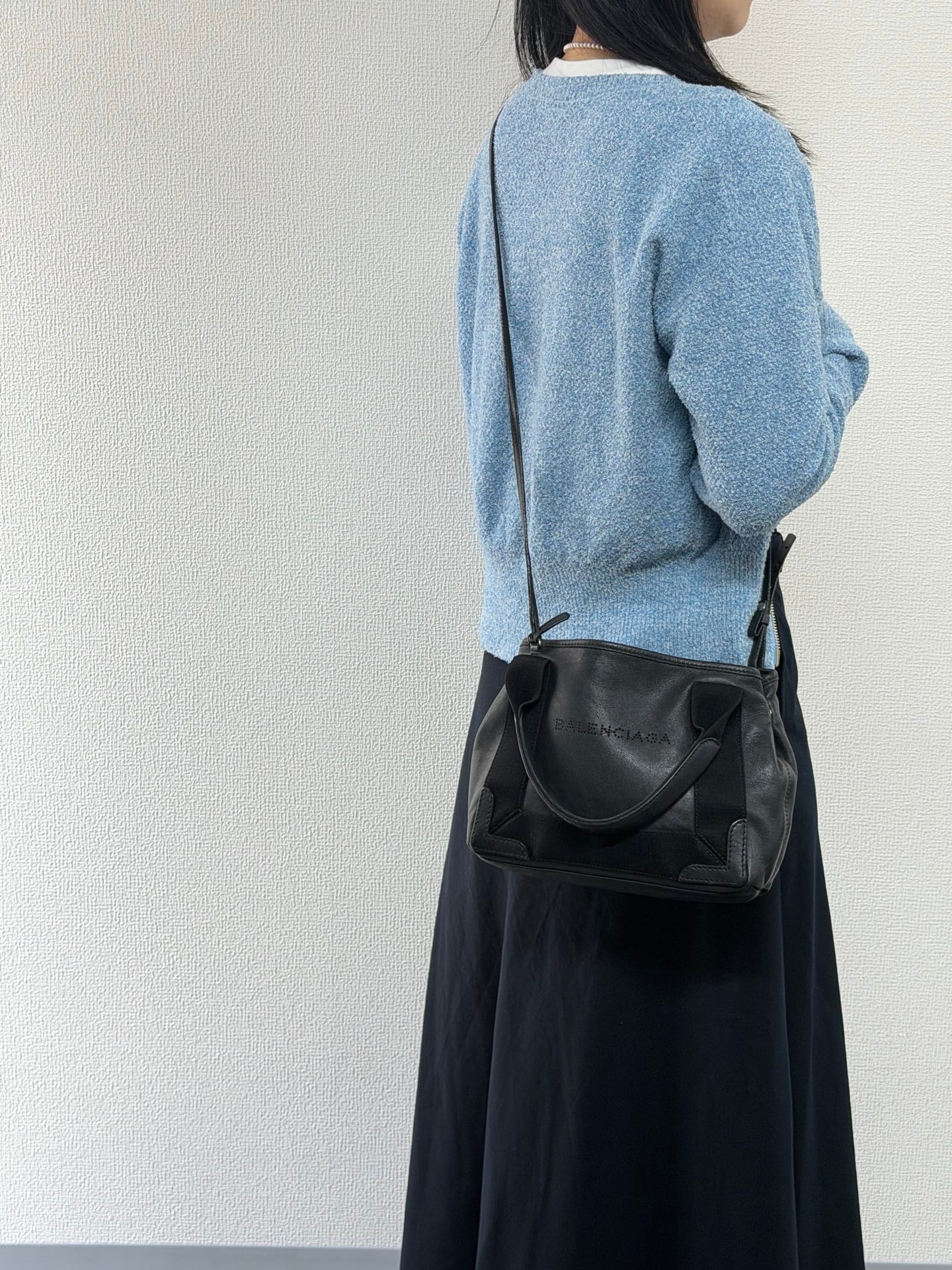 Balenciaga Navy Cabas Totebag