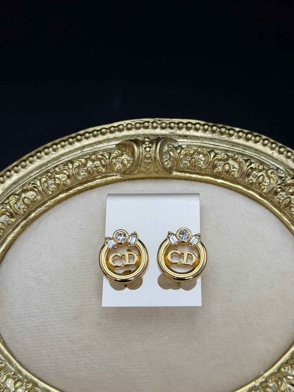 CHRISTIAN DIOR CD Logo Ear Clips