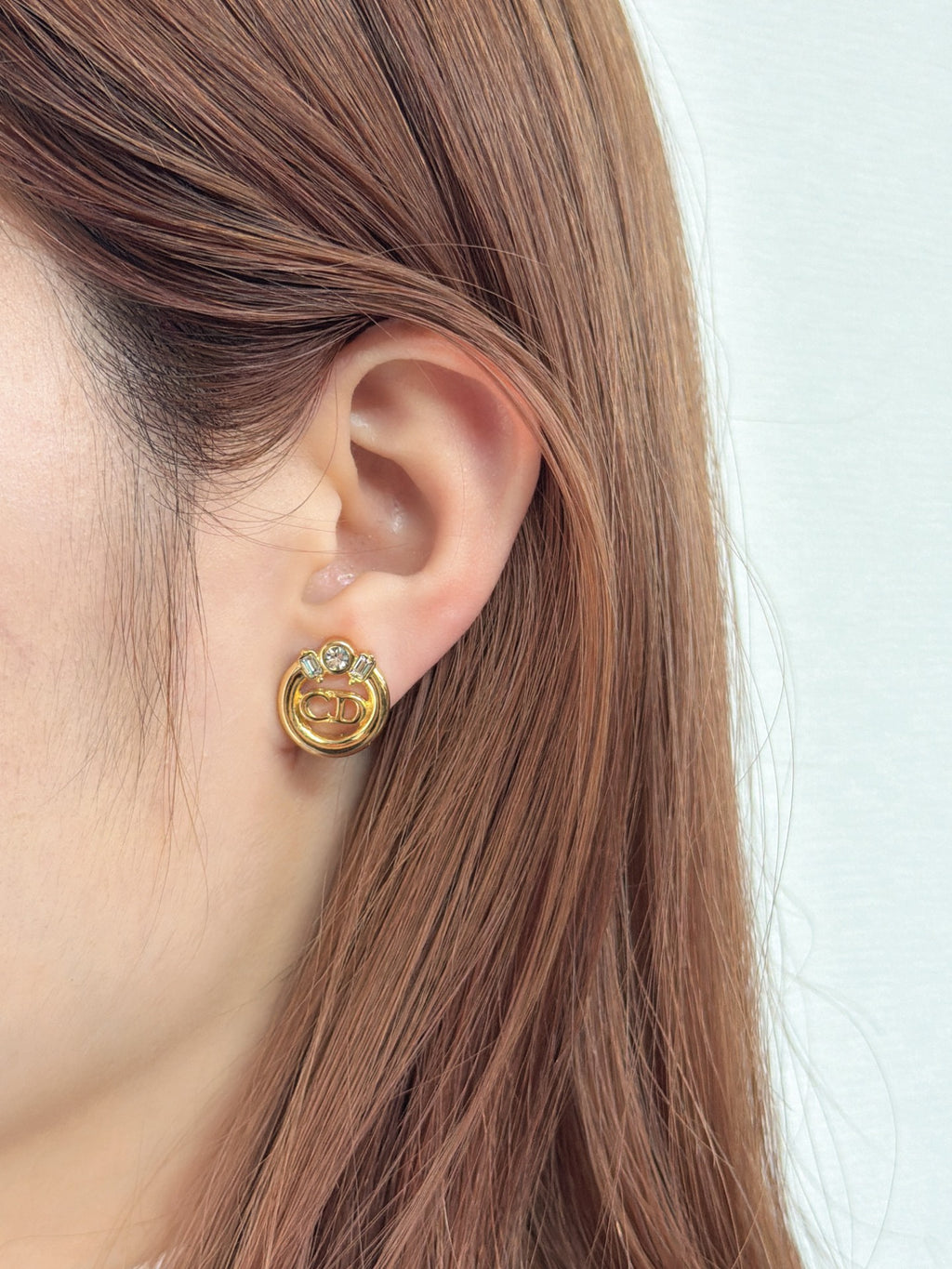 CHRISTIAN DIOR CD Logo Ear Clips