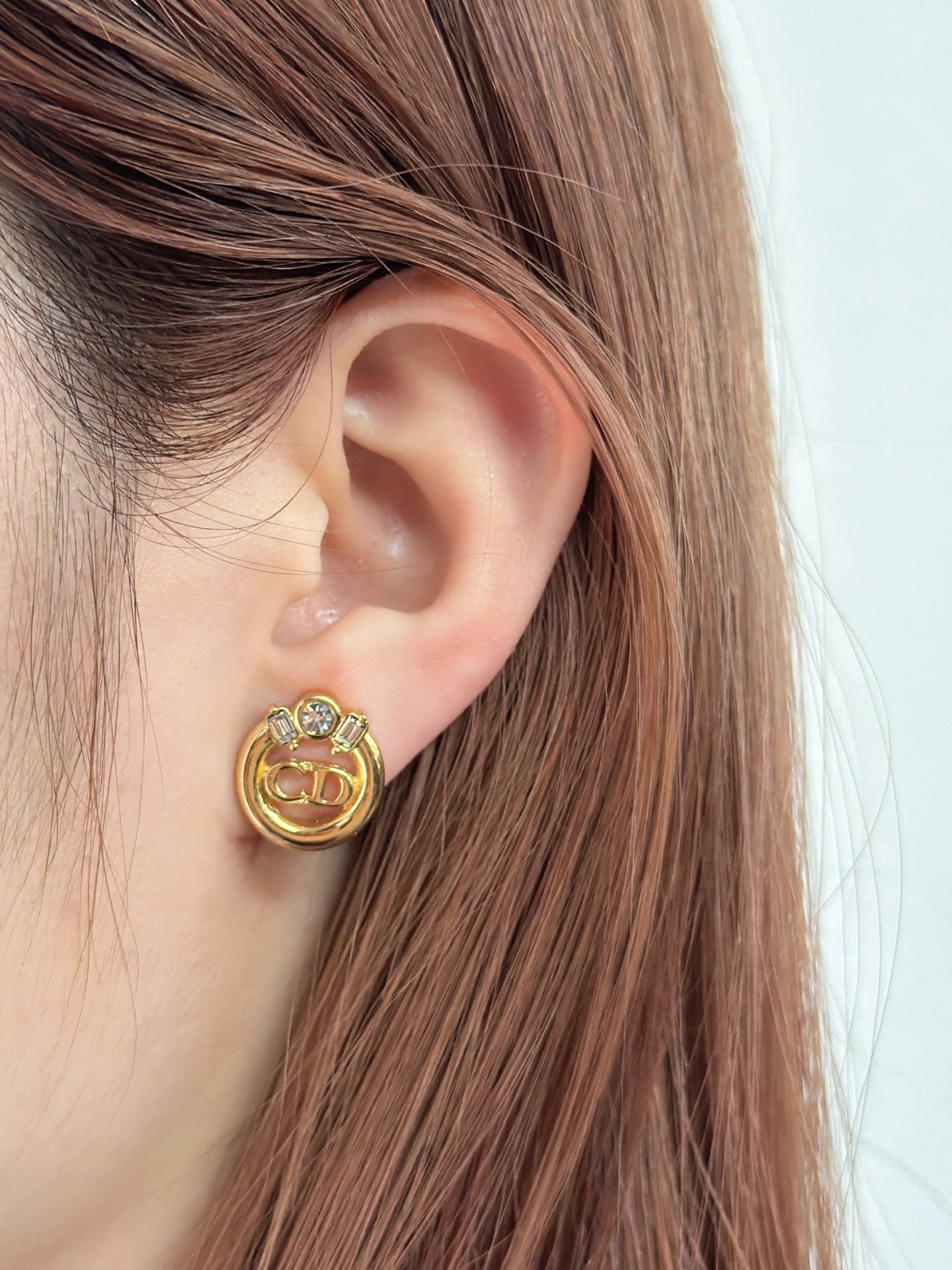 CHRISTIAN DIOR CD Logo Ear Clips