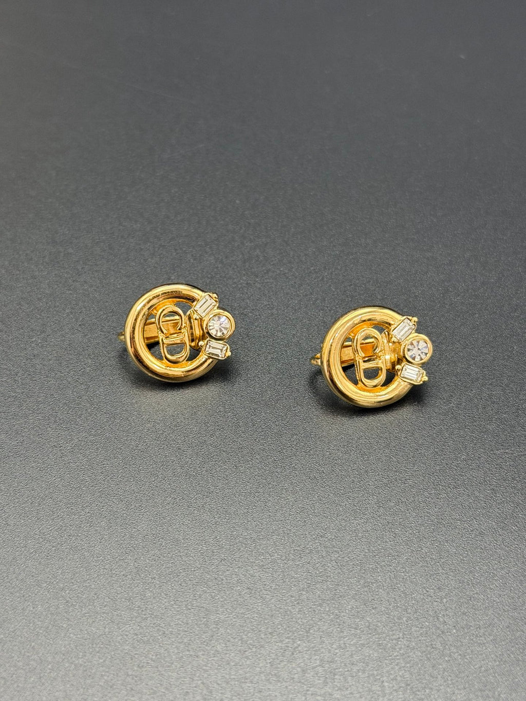 CHRISTIAN DIOR CD Logo Ear Clips