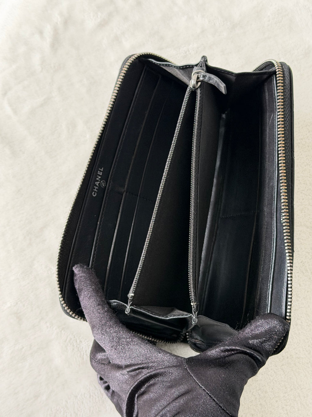 CHANEL Double-C Zipper Purse