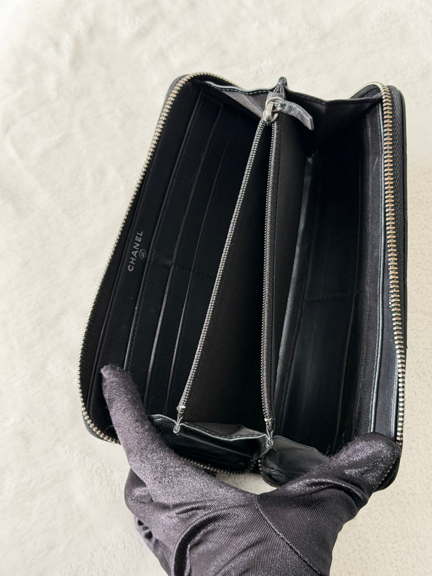 CHANEL Double-C Zipper Purse