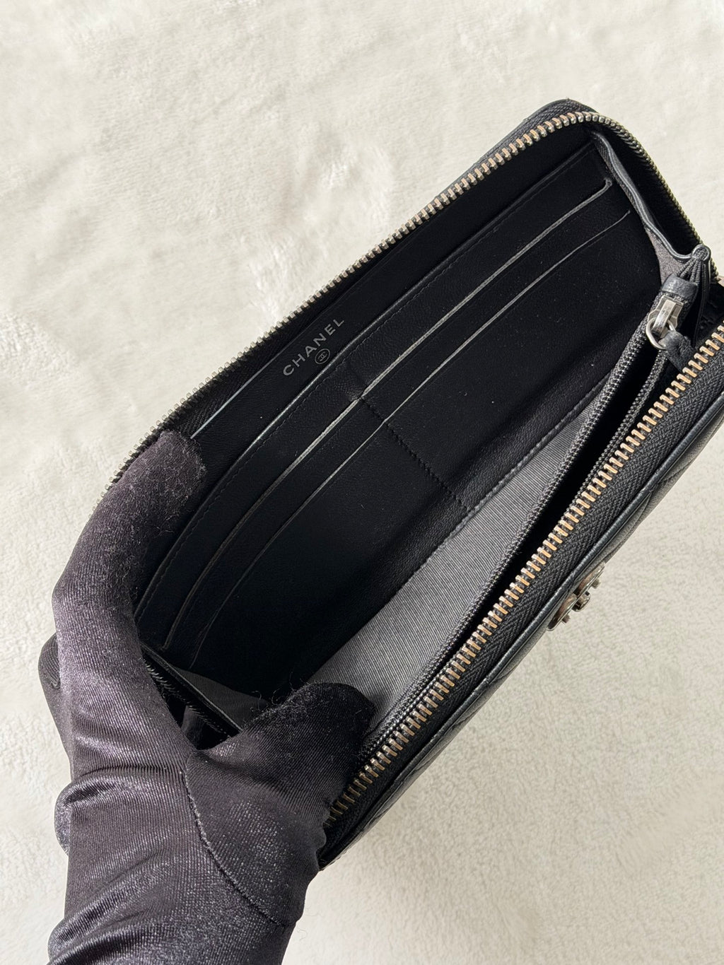 CHANEL Double-C Zipper Purse