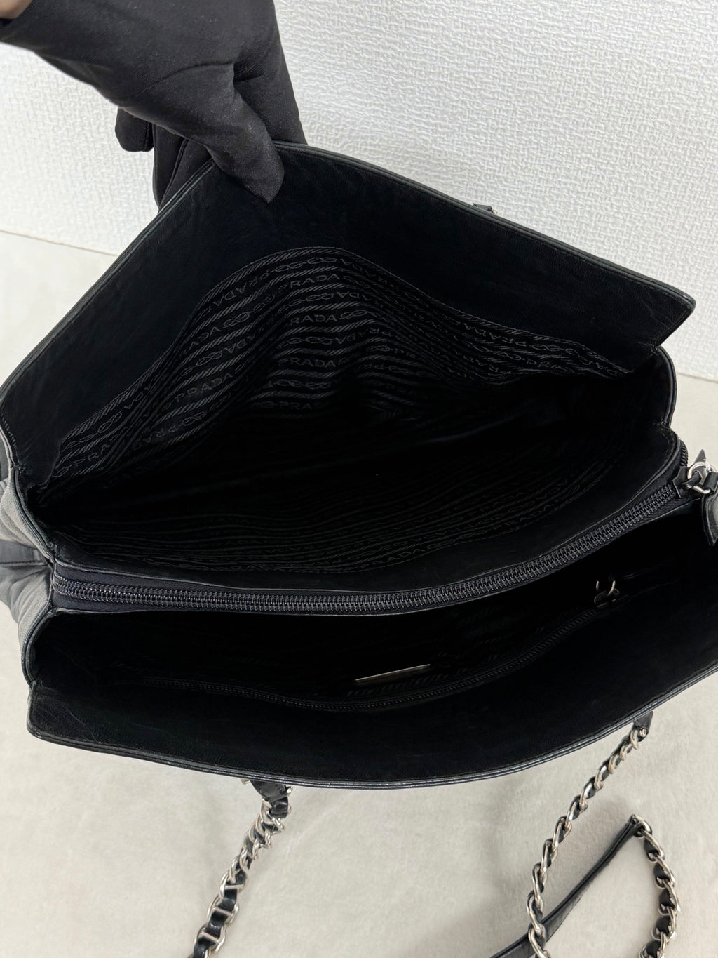 PRADA Leather Chain Totebag