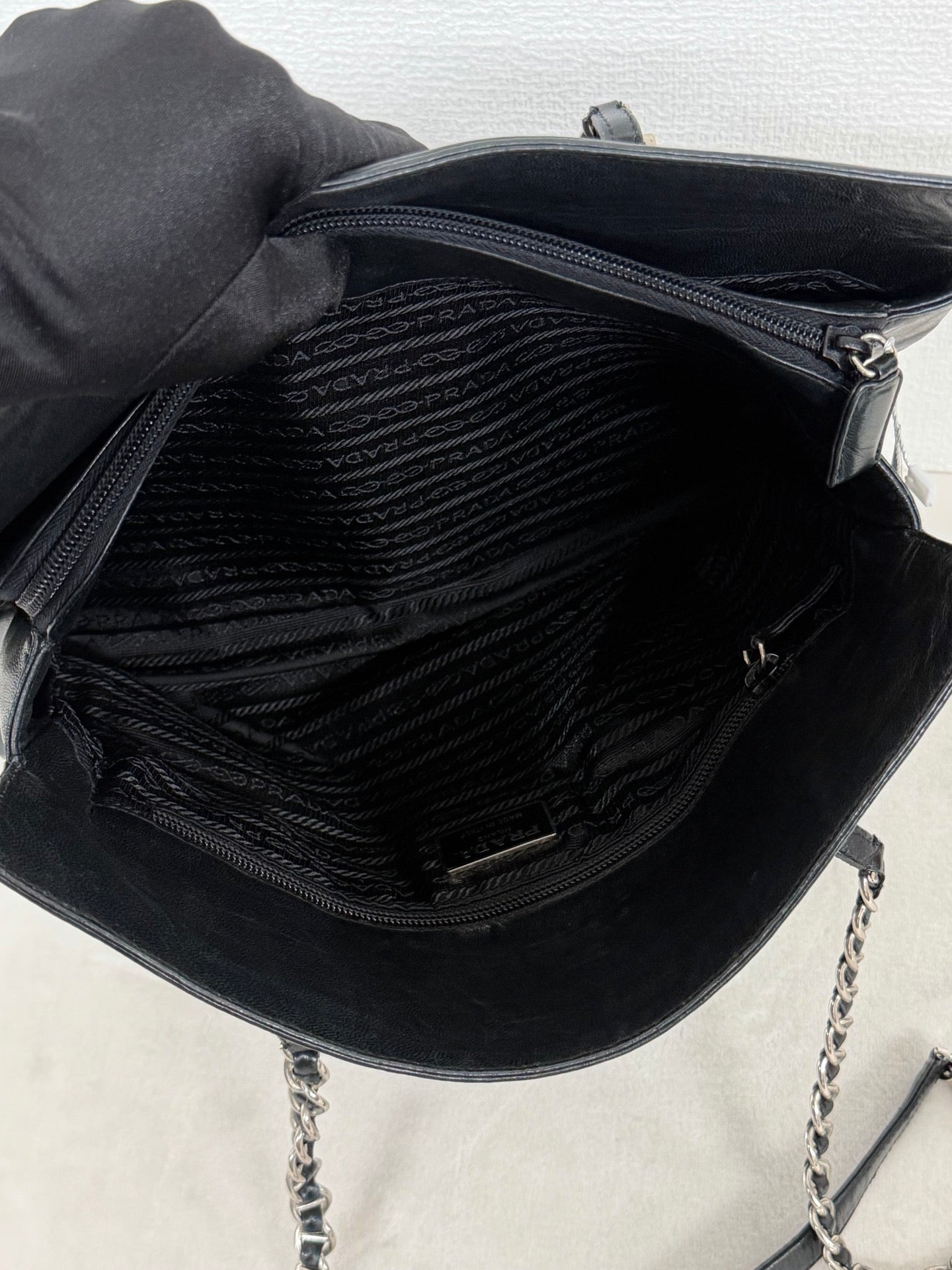 PRADA Leather Chain Totebag