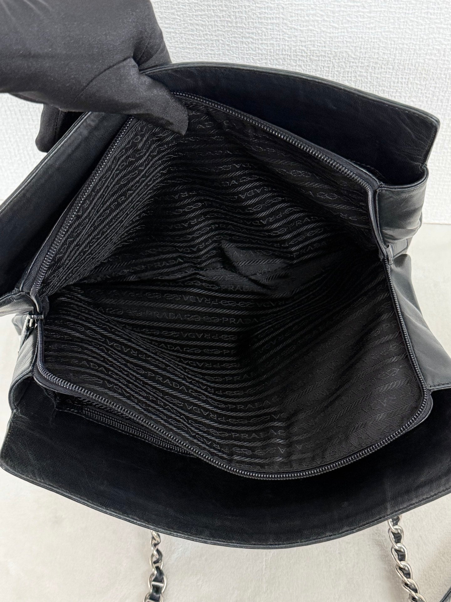 PRADA Leather Chain Totebag