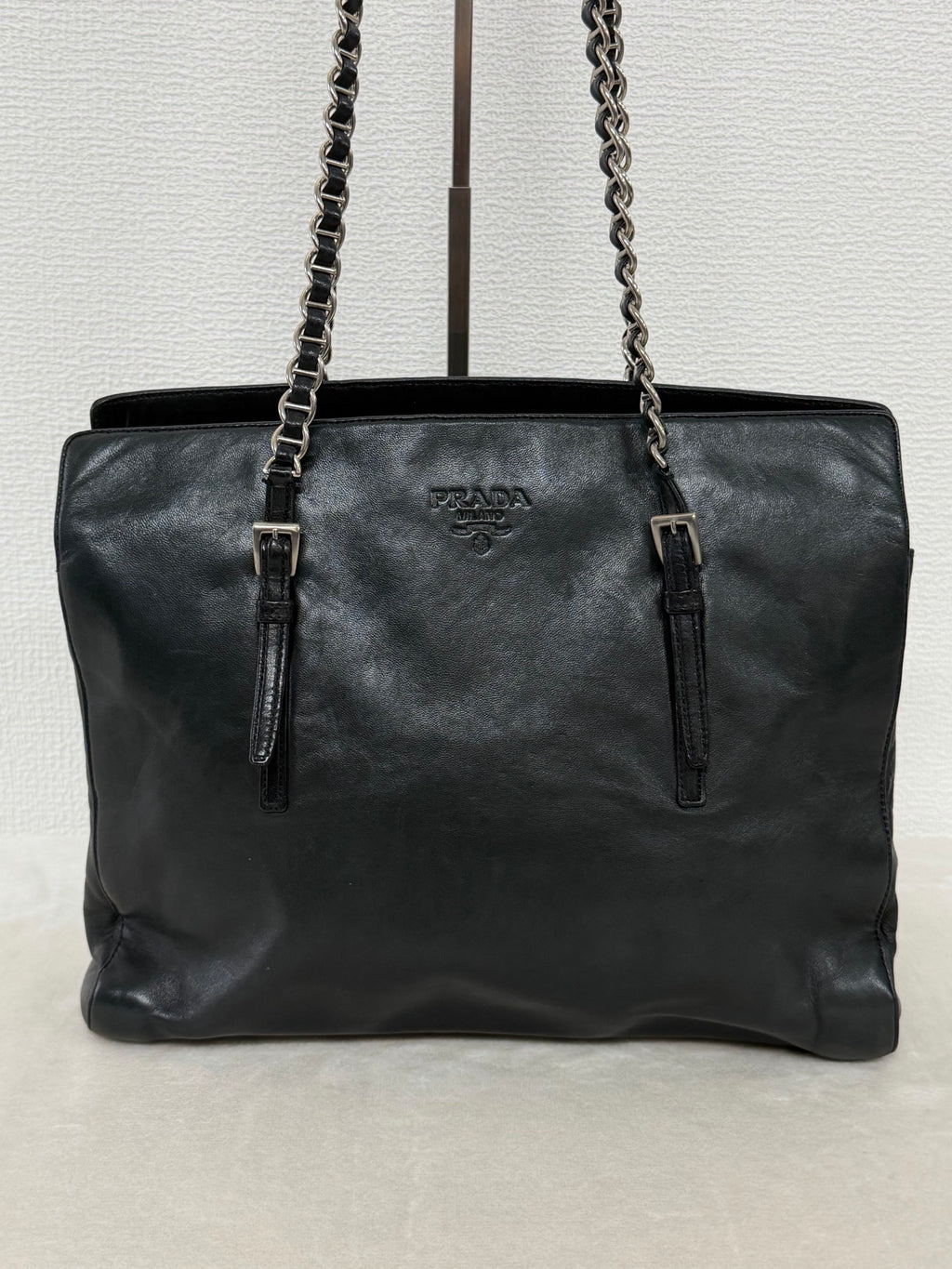 PRADA Leather Chain Totebag