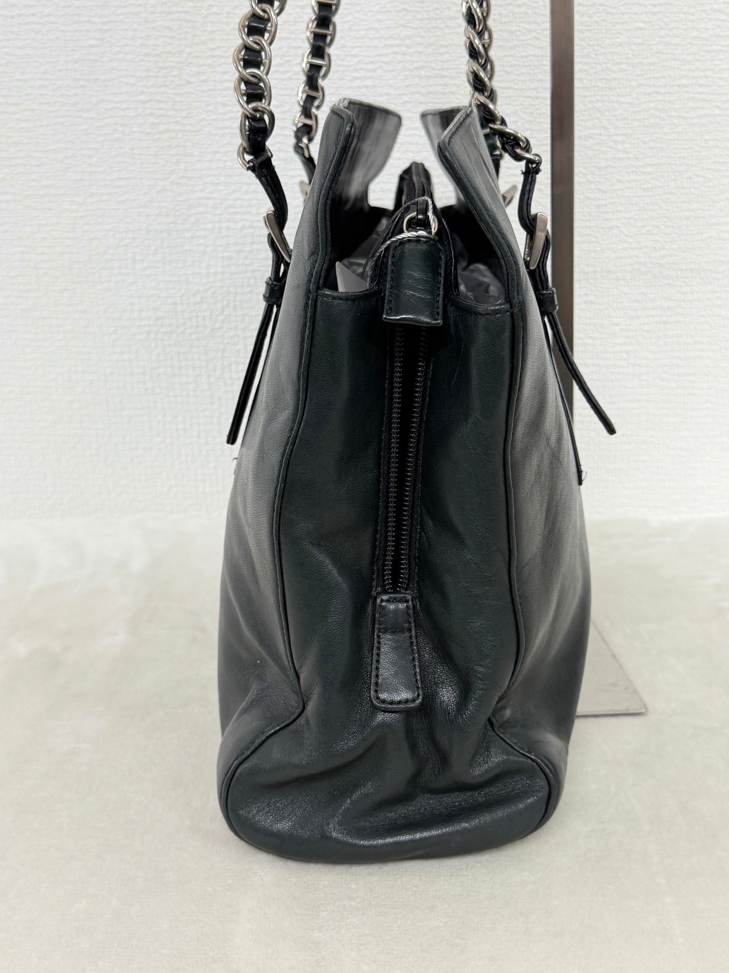 PRADA Leather Chain Totebag