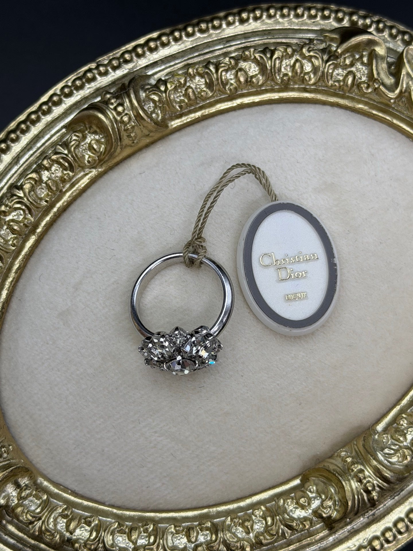 DIOR Sunflower Rhinestone Ring