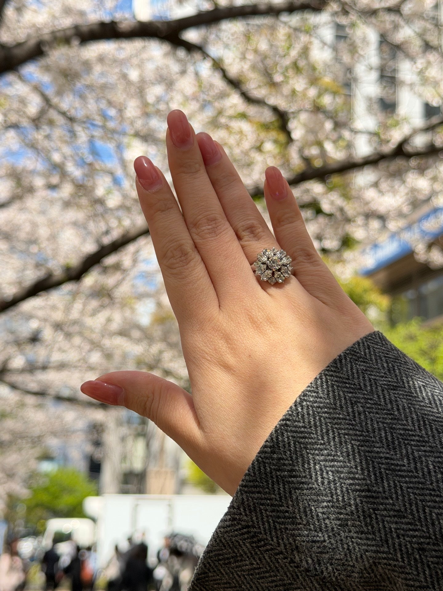 DIOR Sunflower Rhinestone Ring