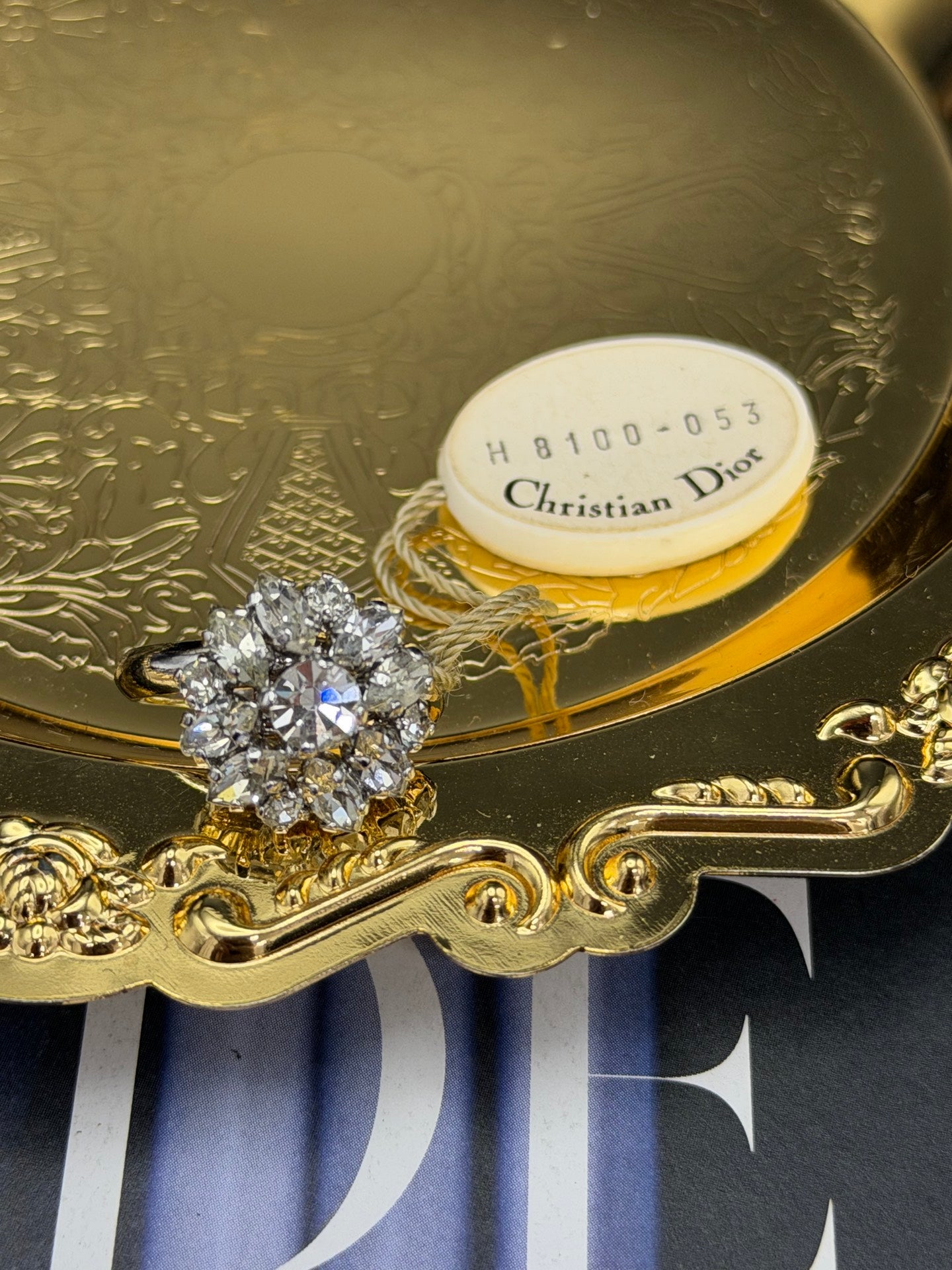 DIOR Sunflower Rhinestone Ring