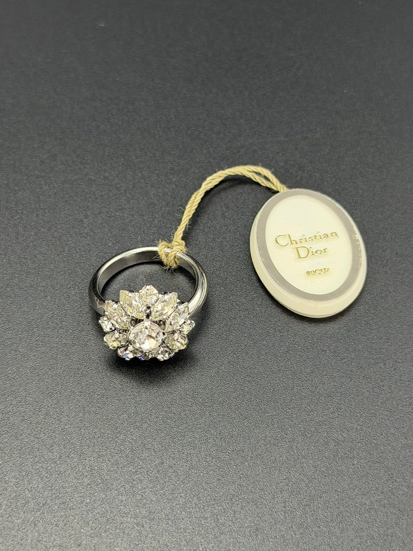 DIOR Sunflower Rhinestone Ring