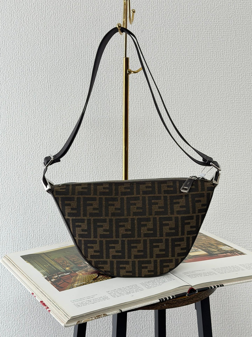 FENDI Zucca HalfMoon Melon Shoulderbag