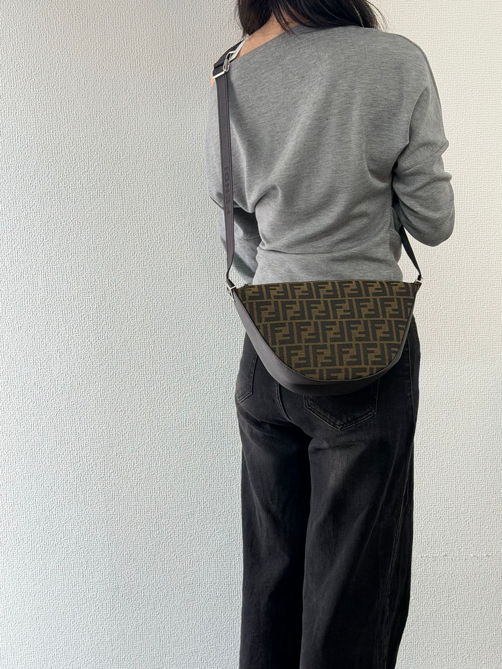 FENDI Zucca HalfMoon Melon Shoulderbag