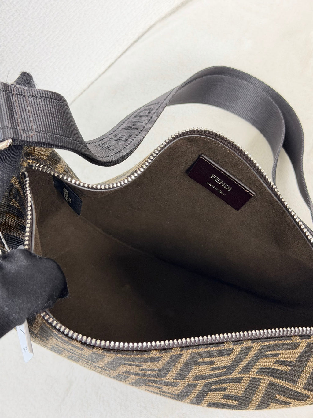 FENDI Zucca HalfMoon Melon Shoulderbag